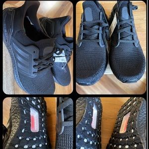 Adidas Ultraboost 20 men running shoes sz 7.5 triple black